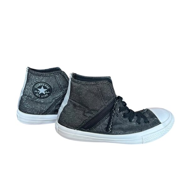 Converse Chuck Taylor All Star Metallic Juniors High Top Sneakers 4.5 - Picture 4 of 8